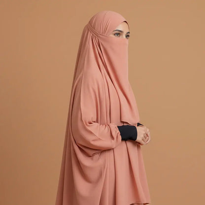 3 Piece Jilbab Set (Jilbab + Skirt + Khimar)