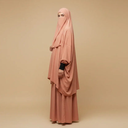 3 Piece Jilbab Set (Jilbab + Skirt + Khimar)